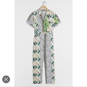 Anthropologie patchwork jumpsuit